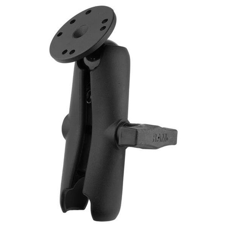 RAM® Double Socket Arm with Round Ball Plate