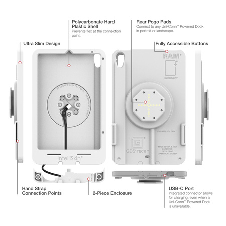 IntelliSkin® Thin-Case™ do iPada mini 6 i A17 Pro (tylne podkładki Pogo) Szary