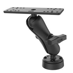 Morski uchwyt elektroniczny RAM® Drill-Down z prowadnicą kabli