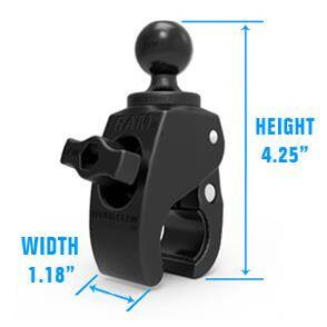 Uchwyt RAM® Tough-Claw™ Small Clamp Mount z kompozytową płytką diamentową