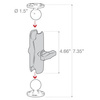 RAM® Double Ball Mount with Two Round Plates - C Size Medium