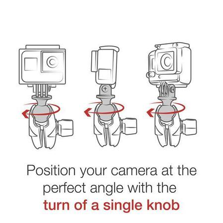 Podwójny uchwyt kulowy RAM® Tough-Strap™ z uniwersalnym adapterem do kamery sportowej