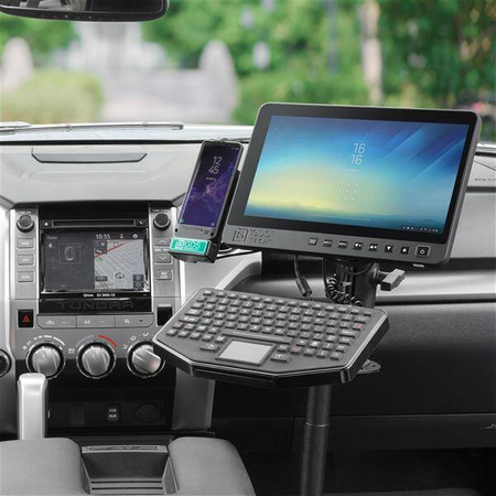 RAM® Tele-Pole™ z tyczkami 8” i 9” oraz mocowaniem Double Ball 75x75mm VESA