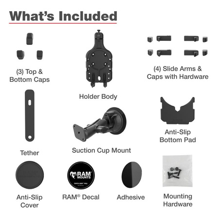 RAM® Quick-Grip™ Pro Phone Mount with Twist-Lock™ Suction Cup - Medium