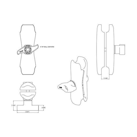 RAM® Double Socket Arm - D Size Medium