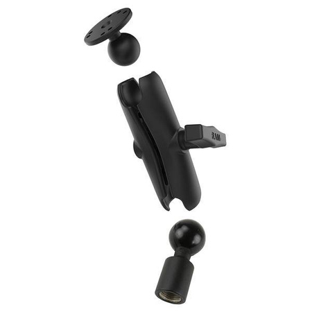 RAM® Universal Double Ball Mount z okrągłą płytką i gwintem 1/2" NPT