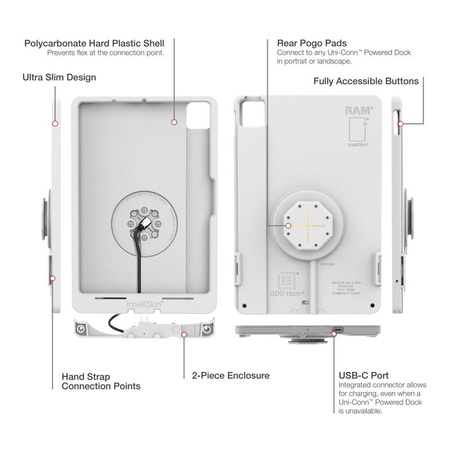 IntelliSkin® Thin-Case™ do iPada Air 11 (M2) (tylne poduszki Pogo) - szary