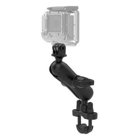 Podwójny uchwyt kulowy RAM® U-Bolt z adapterem do kamery akcji - średni
