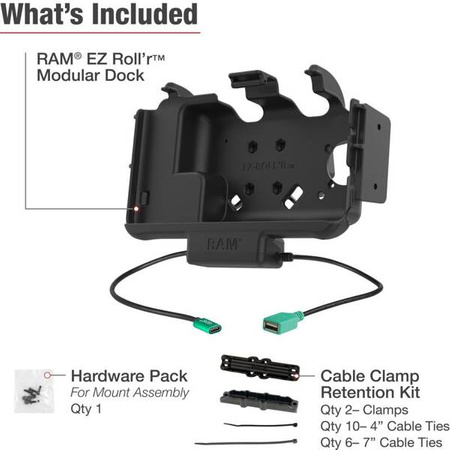 RAM® EZ-Roll'r™ Modular Power + Single USB Dock Samsung Tab Active5 & 3