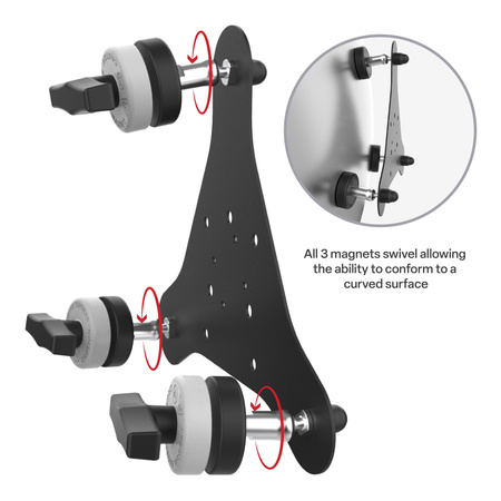 RAM® Tough-Mag™ 48MM 3-punktowa obrotowa magnetyczna podstawa montażowa