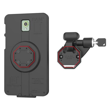 RAM® Prawy uchwyt blokujący do tabletów z przyciskiem GDS® Uni-Conn™
