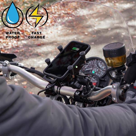 RAM® Tough-Charge™ 15W Waterproof Wireless Charging Motorcycle Mount