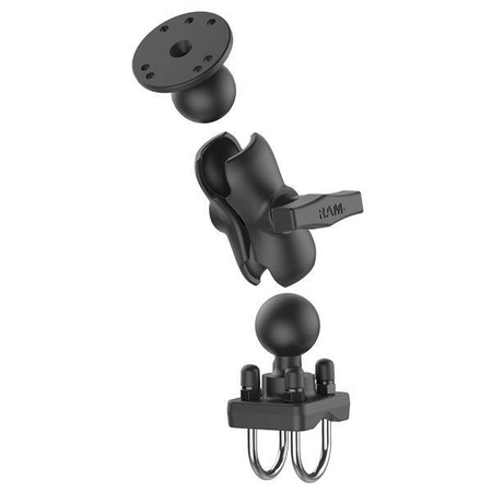 Uchwyt RAM® Double U-Bolt do mniejszych szyn - rozmiar C krótki