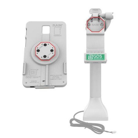 GDS® Uni-Conn™ 14" stacja dokująca z blokadą i PoE - szara