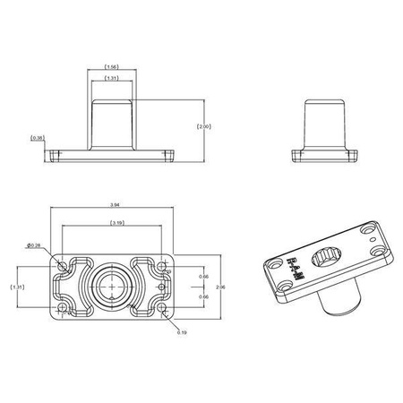 RAM ROD® Flush Spline Post Base