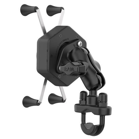 RAM® X-Grip® Large Phone Mount with Vibe-Safe™ & U-Bolt Base - Short