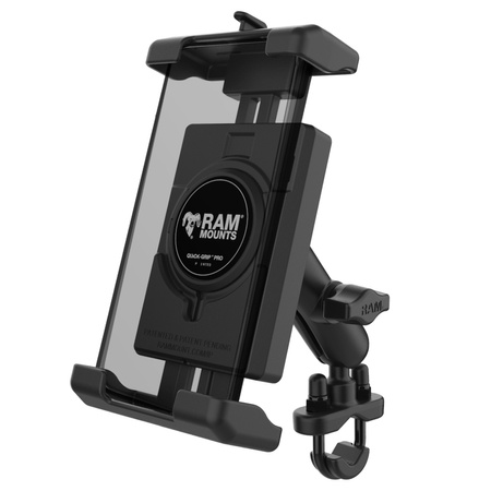Uchwyt na telefon RAM® Quick-Grip™ Pro XL z podstawą U-Bolt na kierownicę - średni