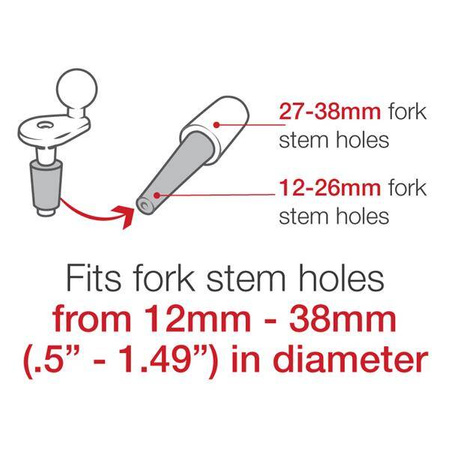 RAM® Motorcycle Fork Stem Mount with Universal Action Camera Adapter