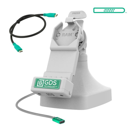 GDS® Uni-Conn™ uchylno-obrotowa stacja dokująca z USB-C - szary
