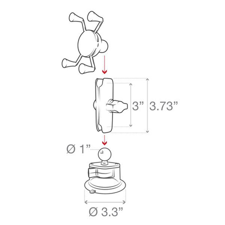 RAM® X-Grip® Phone Mount with RAM® Twist-Lock™ Suction Cup