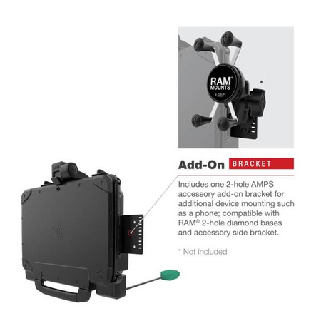 Stacja dokująca RAM® Power + Dual USB do tabletu Zebra ET8x 2-w-1