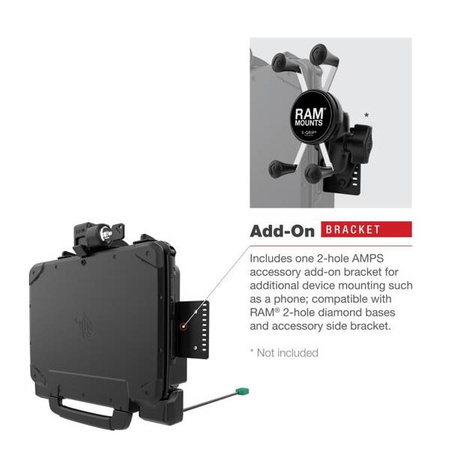 RAM® Power + Data Locking Dock for Zebra ET8x 2-in-1 Tablet