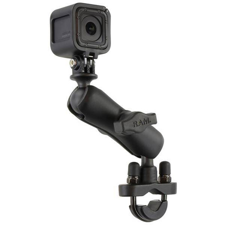 RAM® U-Bolt Double Ball Mount with Action Camera Adapter - Medium