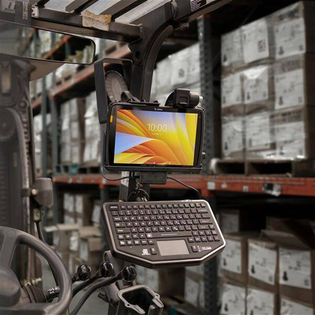 Uniwersalny uchwyt do wózków widłowych RAM® z okrągłą płytą i opcją akcesoriów