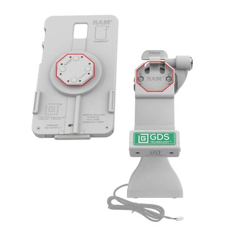 GDS® Uni-Conn™ 7" Locking Pedestal Dock z PoE - szary