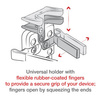 RAM® Finger-Grip™ Universal Holder with RAM® EZ-Strap™ Rail Mount