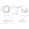 RAM® Large Round Plate with Ball - D Size