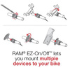 RAM® EZ-On/Off™ Bicycle Mount for Garmin Approach, Dakota 10 & Dakota 20