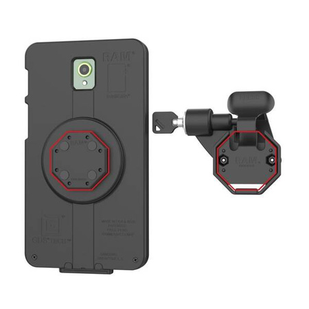 RAM® Lewy uchwyt blokujący do tabletów z przyciskiem GDS® Uni-Conn™