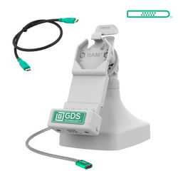 GDS® Uni-Conn™ uchylno-obrotowa stacja dokująca z USB-C + dane - szary