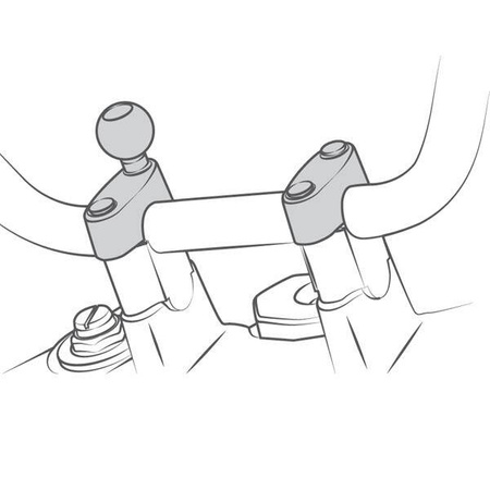 RAM® Handlebar Clamp Mount with M8 Bolts and Round Plate - Medium