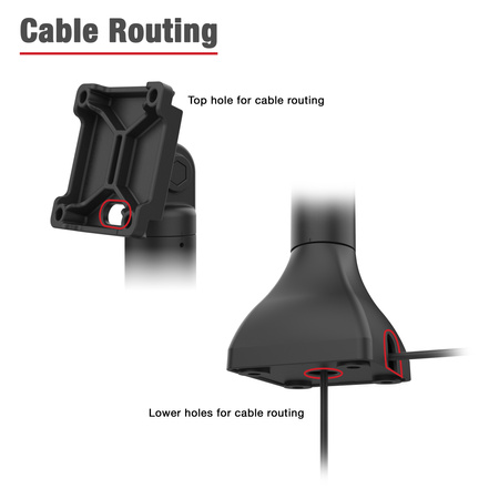 RAM® 14" uchwyt na cokół z 75 mm VESA i prowadzeniem kabli