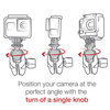 RAM® Double Ball Diamond Plate Mount z adapterem do kamery sportowej