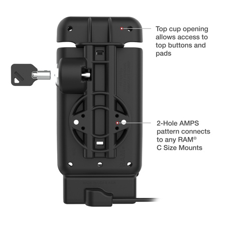 RAM® Powered Locking Vehicle Dock for Zebra EM45