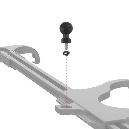 RAM® Tough-Ball™ z kołkiem gwintowanym 1/4"-20 x .50" i podkładką zabezpieczającą