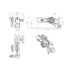 RAM® Ratchet & Swing Arm z otworem 1/2" NPT i ramieniem z pojedynczym gniazdem