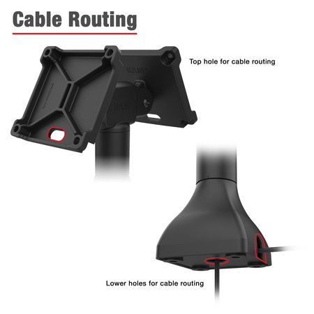 RAM® 14" uchwyt na cokół z dwoma adapterami VESA 100 mm