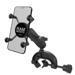 Uchwyt na telefon RAM® X-Grip® z kompozytową podstawą zacisku jarzma