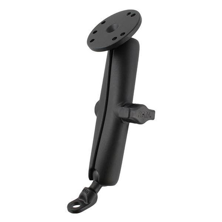RAM® 9mm Angled Bolt Head Adapter Mount with Round Plate - Long