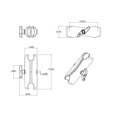 Ramię z podwójnym gniazdem RAM®