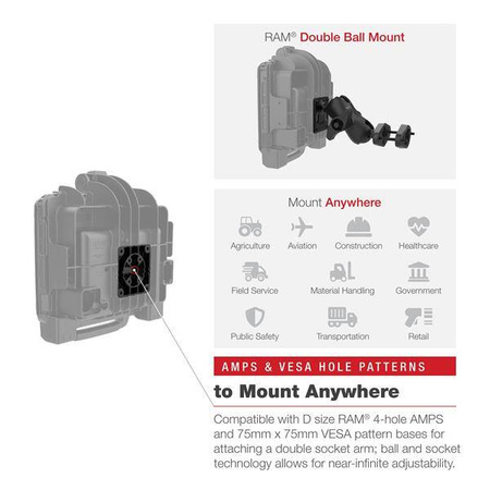 RAM® Form-Fit Holder for Zebra ET8x 2-in-1 Tablet