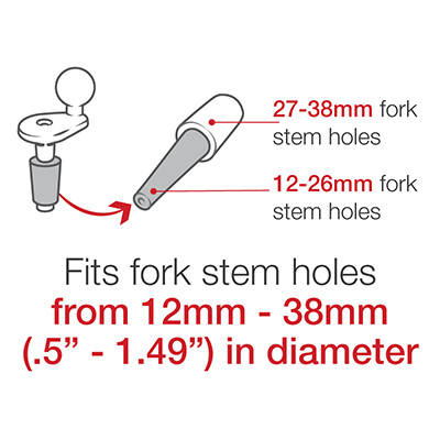 RAM® X-Grip® Uchwyt Motocyklowy w Trzon Widelca