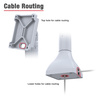 RAM® 7" Pedestal Mount with 100mm & 75mm VESA & Cable Routing - Gray