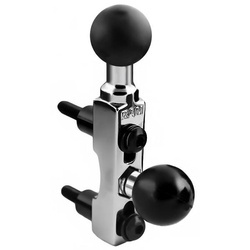 RAM® Chrome Motocyklowy zbiornik hamulca/sprzęgła Podwójna podstawa kulowa
