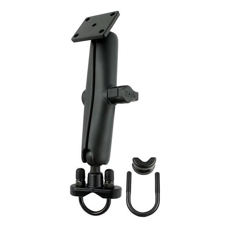 RAM® Kierownica U-Bolt Double Ball Mount z prostokątną płytką AMPS