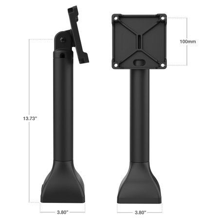 RAM® 14" Pedestal Mount with 100mm & 75mm VESA & Cable Routing